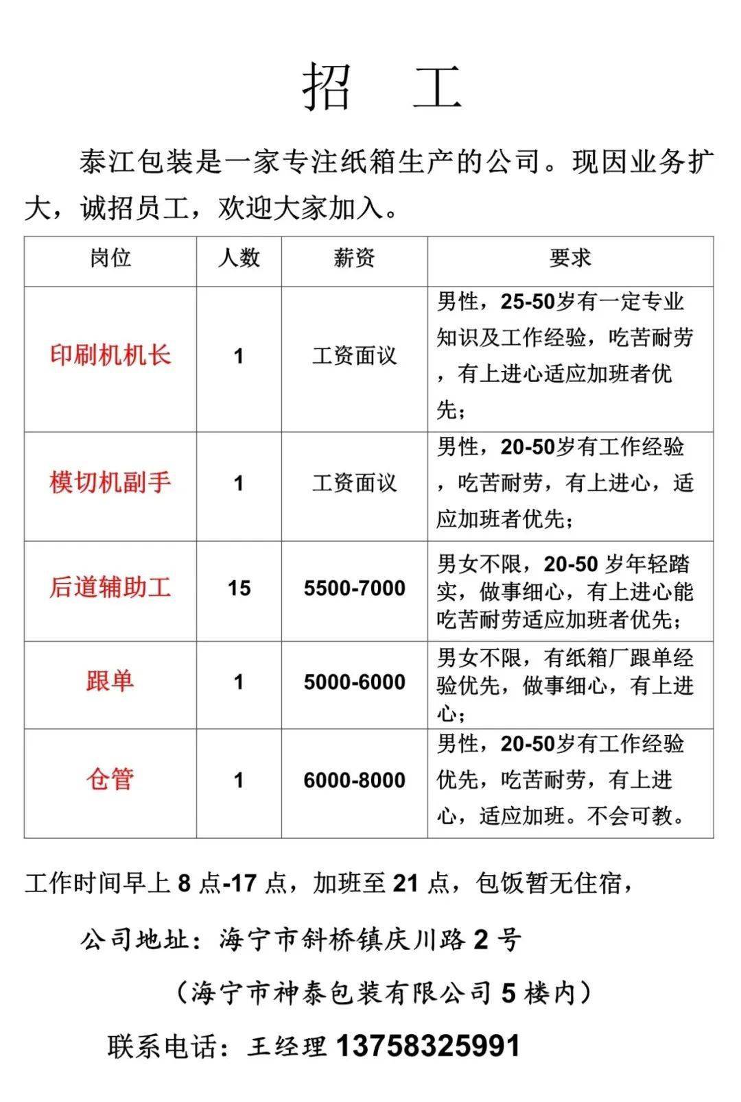 最新钳工职位招聘资讯